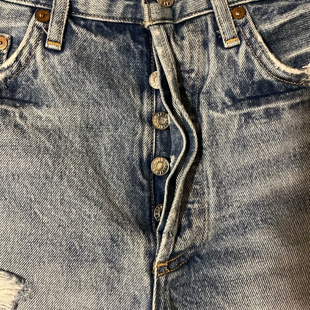 Agolde Dee Ultra High-Rise Denim Shorts - Picture 5 of 7